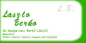 laszlo berko business card